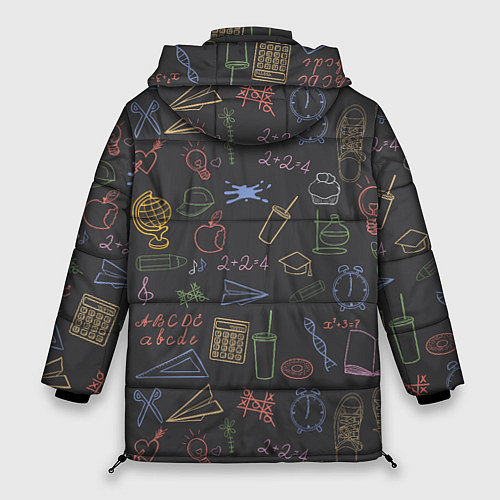 Женская зимняя куртка Привет школа / 3D-Черный – фото 2