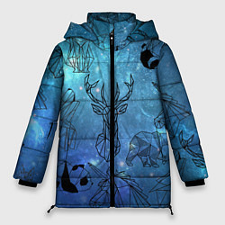 Куртка зимняя женская Звери, цвет: 3D-черный