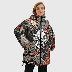 Куртка зимняя женская CYBERPUNK2077 SAMURAI, цвет: 3D-черный — фото 2