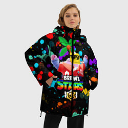 Куртка зимняя женская BRAWL STARS SPROUT СПРАУТ, цвет: 3D-черный — фото 2