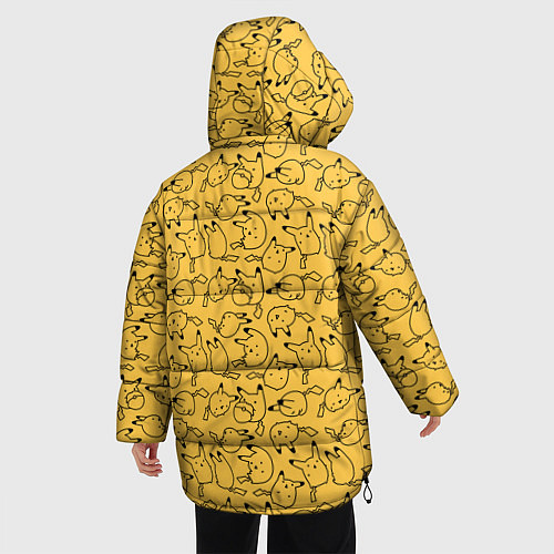 Женская зимняя куртка Покемон Пикачу / 3D-Светло-серый – фото 4