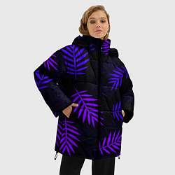 Куртка зимняя женская НЕОНОВЫЕ ТРОПИКИ, цвет: 3D-черный — фото 2