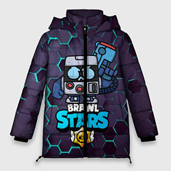 Куртка зимняя женская Virus 8 bit brawl stars 3D, цвет: 3D-черный