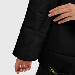 Куртка зимняя женская Пальмы, цвет: 3D-черный — фото 2