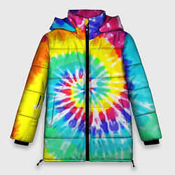 Куртка зимняя женская TIE-DYE СТЕНА, цвет: 3D-черный