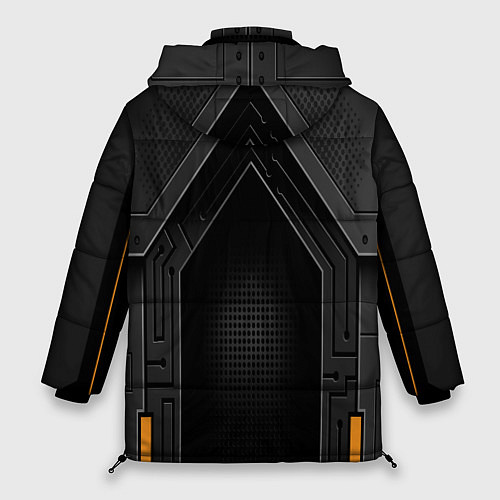 Женская зимняя куртка Броня робота / 3D-Черный – фото 2