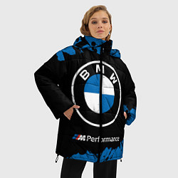 Куртка зимняя женская BMW БМВ, цвет: 3D-светло-серый — фото 2