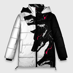 Куртка зимняя женская Волки, цвет: 3D-черный