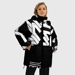 Куртка зимняя женская КИБЕРПАНК СИМВОЛ, цвет: 3D-черный — фото 2