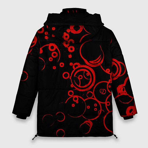 Женская зимняя куртка Череп и змея / 3D-Черный – фото 2