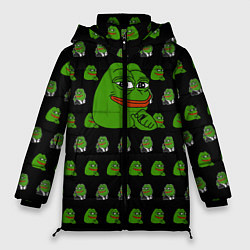 Куртка зимняя женская Frog Pepe, цвет: 3D-светло-серый