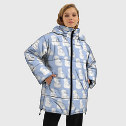 Куртка зимняя женская Голубой мегамозг, цвет: 3D-черный — фото 2