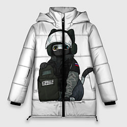 Куртка зимняя женская Котик, цвет: 3D-черный