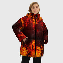 Куртка зимняя женская Огонь, цвет: 3D-светло-серый — фото 2
