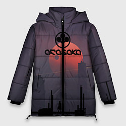 Куртка зимняя женская Cyberpunk 2077 - Arasaka, цвет: 3D-светло-серый