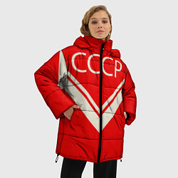 Куртка зимняя женская СССР хоккейная форма, цвет: 3D-черный — фото 2