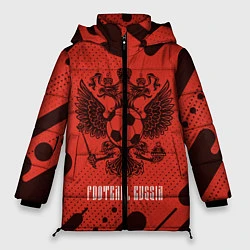 Куртка зимняя женская FOOTBALL RUSSIA Футбол, цвет: 3D-черный