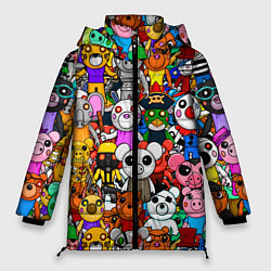 Куртка зимняя женская ROBLOX PIGGY, цвет: 3D-черный