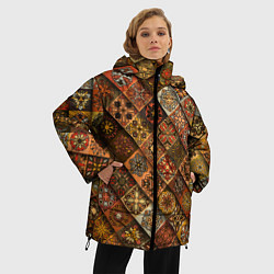 Куртка зимняя женская СЛАВЯНСКАЯ СИМВОЛИКА, цвет: 3D-черный — фото 2