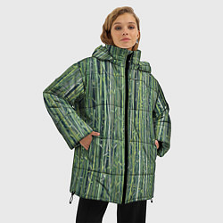 Куртка зимняя женская Зеленый бамбук, цвет: 3D-черный — фото 2