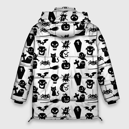Женская зимняя куртка Halloween / 3D-Черный – фото 2