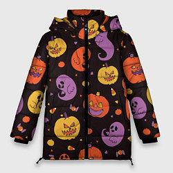 Куртка зимняя женская Halloween, цвет: 3D-черный