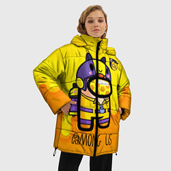 Куртка зимняя женская Among Us пчела, цвет: 3D-светло-серый — фото 2