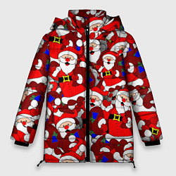 Куртка зимняя женская Русский Санта Клаус, цвет: 3D-красный