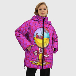 Куртка зимняя женская Человечек Аквариум, цвет: 3D-черный — фото 2
