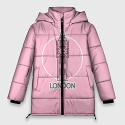 Куртка зимняя женская Биг Бен, Лондон, London, цвет: 3D-черный