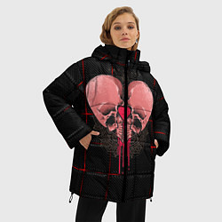 Куртка зимняя женская Halloween love, цвет: 3D-черный — фото 2