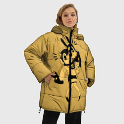 Куртка зимняя женская Bendy And The Ink Machine, цвет: 3D-черный — фото 2