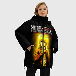 Куртка зимняя женская Атака на титанов, цвет: 3D-черный — фото 2