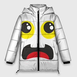 Куртка зимняя женская Испуганное лицо, цвет: 3D-черный