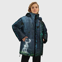 Куртка зимняя женская Олень, цвет: 3D-черный — фото 2