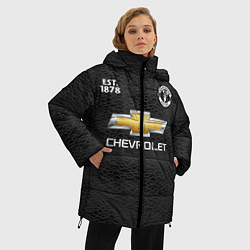 Куртка зимняя женская MANCHESTER UNITED 2021 - AWAY, цвет: 3D-красный — фото 2