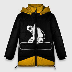 Куртка зимняя женская Сноубордист, цвет: 3D-черный