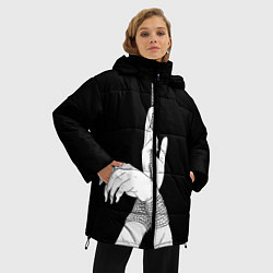 Куртка зимняя женская Связанные руки эстетика, цвет: 3D-черный — фото 2
