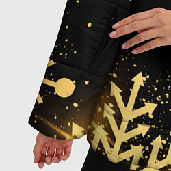 Куртка зимняя женская AMONG US НОВОГОДНИЙ, цвет: 3D-черный — фото 2