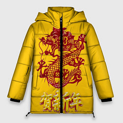 Куртка зимняя женская Китайский новый год, цвет: 3D-черный