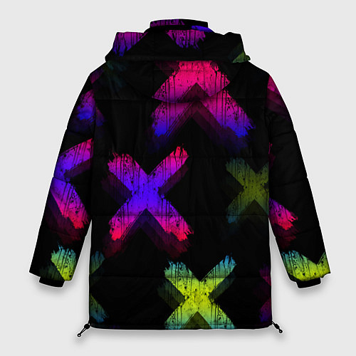 Женская зимняя куртка Крестики / 3D-Черный – фото 2