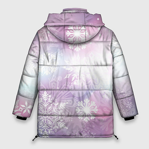 Женская зимняя куртка Снежинки / 3D-Черный – фото 2