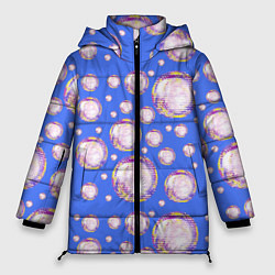 Куртка зимняя женская Мыльные пузыри, цвет: 3D-черный