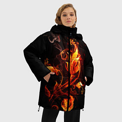 Куртка зимняя женская Огненный цветок, цвет: 3D-красный — фото 2