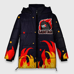 Куртка зимняя женская Among Us Sabotage, цвет: 3D-черный