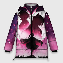 Куртка зимняя женская Столп Бабочки, цвет: 3D-черный