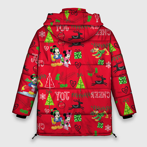 Женская зимняя куртка Mickey & Minnie pattern / 3D-Черный – фото 2