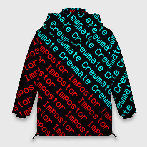 Женская зимняя куртка AMONG US - CrewmateImpostor / 3D-Красный – фото 2