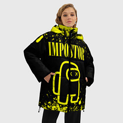 Куртка зимняя женская AMONG US IMPOSTOR, цвет: 3D-черный — фото 2