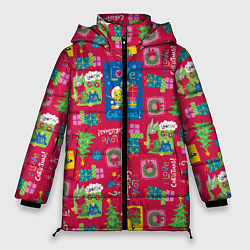 Куртка зимняя женская I love Christmas!, цвет: 3D-черный